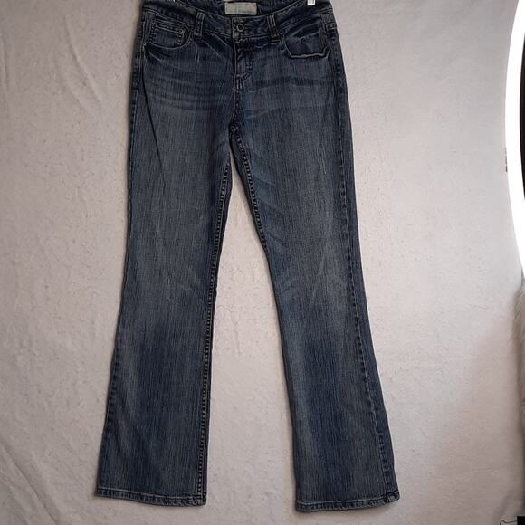 Maurices Taylor Boot Jeans Juniors 5 Womens 6 Blue Western Casual Everyday - Picture 2 of 11